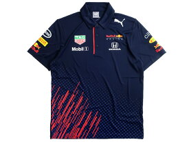 PUMA プーマ 2021SS Red Bull Racing レッドブルコレクション DRYCELL IGNITEグラフィック 半袖 ポロシャツ 763111 定1.3万 ネイビー XS-01 S-02 M-03 L-04▲030▼11005k05
