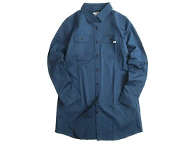 THE NORTH FACE ノースフェイス ホワイトレーベル W'S BRENDA LONG SHIRTS コットン混 ブレンダ ロングシャツ NYH8LG82 インディゴ 95(L)▲▼20113k02