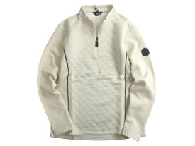 THE NORTH FACE ノースフェイス W'S CLAIRE L/S ZIP TEE キルティング ハーフジップ ロングスリーブ プルオーバー レディース NVT7LG80 アイボリー 95(L)▲028▼20114k02