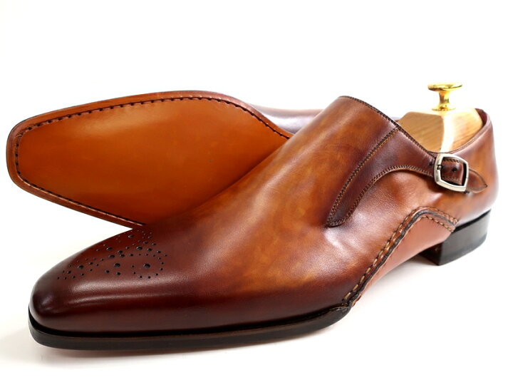 楽天市場】MAGNANNI マグナーニ オパンケ製法 手染め 本革 モンク 