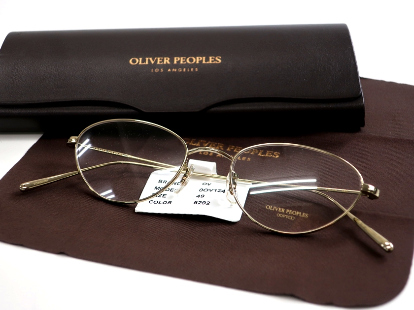 OLIVER PEOPLES オリバーピープルズ 日本製 JOZETTE キャットアイ オーバルシェイプ チタンフレーム メガネ 眼鏡 OV1247T 定4.6万 ゴールド▲080▼20330k10