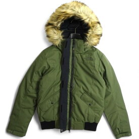 【中古】【新古品・未使用品】THE NORTH FACE ノースフェイス W'S MCMURDO DOWN BOMBER HYVENT PREMIUM GOOS DOWN ファー付 フーデッド ダウンジャケット マクマードパーカ レディース NFJ1DG88 DOV グリーン 80(XS)▲043▼50829s07