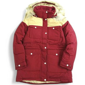 【中古】【新古品・未使用品】THE NORTH FACE ノースフェイス PREMIUM GOOSE DOWN supplex Teflon コットン ナイロン混 ツイード ファー フード付 ダウンジャケット レディース NYJ1DF89 定4.9万 ワイン 80(S)-01 85(M)-02 90(L)-03 95(XL)-04▲043▼20609k18