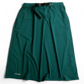 mont-bell モンベル ベルト付き ストレッチ ナイロン ロングスカート レディース MX3W-K16M-242 グリーン 70-01 73-02▲▼10927k03