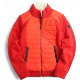 【中古】【新古品・未使用品】THE NORTH FACE ノースフェイス W'S PEARY HYBRID JACKET 衿裏ファー ニット切替 中綿入 ジップアップ ハイブリッド ジャケット レディース NVJ5SG80 ホットレッド 80(XS)-01 85(S)-03 90(M)-02▲043▼30228k12