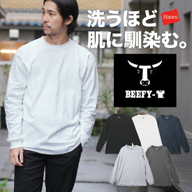 ヘインズ ビーフィー ロンT 長袖 Tシャツ メンズ beefy Hanes アパレル 長袖 綿 コットン100% 男女兼用 無地 ブランド 男性 紳士 プレゼント プチギフト 誕生日プレゼント 彼氏 父 息子 ギフト 記念日