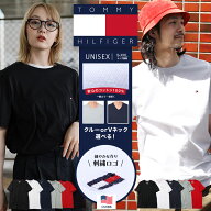 TOMMY HILFIGER トミー ヒルフィガー Tシャツ 半袖 メンズ 丸首 かっこいい かわいい 白 ブラック 黒 綿 …