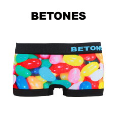 BETONES ビトーンズ ボクサーショーツ 下着 女性 レディース アンダーウェア ボーイズレッグ タグレス ツルツル かわいい ロゴ ワンポイント ブランド 婦人 プレゼント プチギフト 誕生日プレゼント 彼女 妻 ギフト 記念日