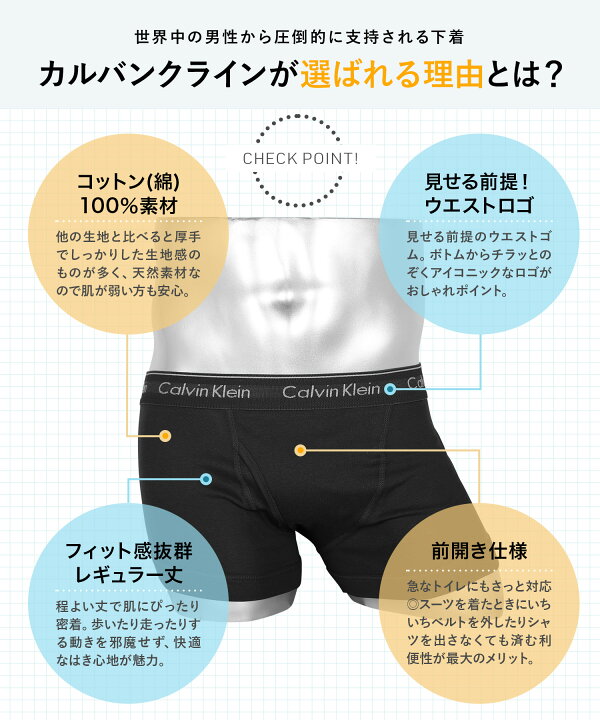 楽天市場】カルバンクライン ボクサーパンツ メンズ 【3枚セット  