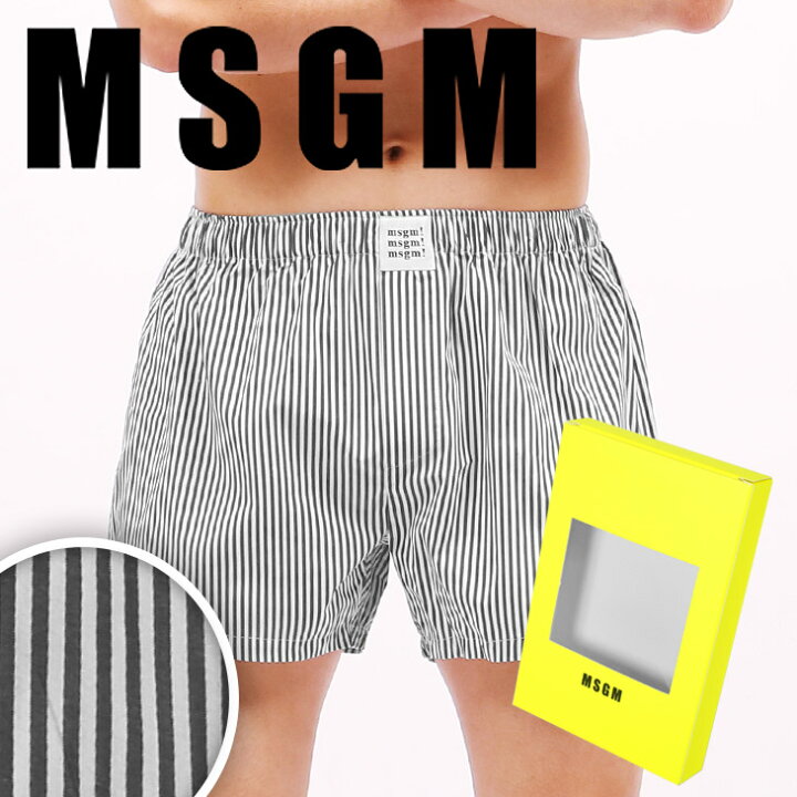 楽天市場 Msgm エムエスジーエム トランクス メンズ アンダーウェア 下着 おしゃれ かっこいい ボーダー ストライプ ロゴ ワンポイント 綿100 高級 ブランド 男性 プレゼント プチギフト 誕生日プレゼント 彼氏 父 ギフト 記念日 送料無料 50代 60代 実用的 70代 誕生日