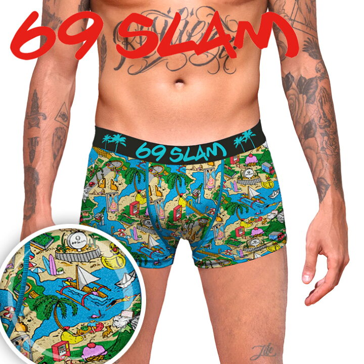 楽天市場 69slam ロックスラム ボクサーパンツ ブランド メンズ アンダーウェア 下着 オシャレ かわいい ツルツル イラスト 動物 人物 花柄 フード ロゴ ワンポイント 男性 プレゼント プチギフト 誕生日 彼氏 父 息子 ギフト 記念日 送料無料 50代 60代 実用的 Crazy