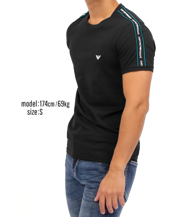 エンポリオ アルマーニ Emporio Armani Tシャツ メンズ カットソー Vネック 半袖 肌着 インナー 綿 おしゃれ 高級 ハイブランド ロゴ ワンポイント ブランド 驚きの安さ