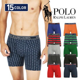 ポロ ラルフローレン POLO RALPH LAUREN 前開き ロング ボクサーパンツ メンズ アンダーウェア 下着 おすすめ 人気 40代 おしゃれ かっこいい 綿 コットン ボーダー ストライプ ドット ブランド 男性 プレゼント 父 ギフト 長め 50代 60代 定番 大きいサイズ