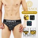 VERSACE ヴェルサーチェ ブリーフ メンズ アンダーウェア 下着 高級 ハイブランド おしゃれ かっこいい ハイブランド 綿 コットン 綿混 フラワー 花柄 ロゴ ワンポイント ブランド 男性 紳士 プレゼント プチギフト 誕生日プレゼント 彼氏 父 息子 ギフト 記念日