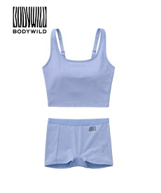 GUNZE グンゼ スポーツブラ＆ショーツ レディース アンダーウェア 下着 BODY WILD ボディワイルド ジム ヨガ トレーニング スポーツ 速乾 上下セット 綿 コットン ロゴ 無地 ブランド 女性 婦人 プレゼント プチギフト 誕生日プレゼント 彼女 妻 ギフト 記念日