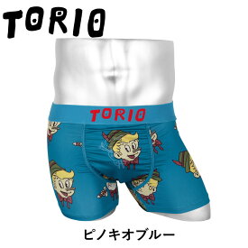 TORIO トリオ ボクサーパンツ メンズ ブランド アンダーウェア 下着 かわいい ツルツル キャラクター キャラ ピノキオ 履き心地 派手 おもしろ 赤 青 限定 20代 30代 大きいサイズ 男性 プレゼント 父の日 誕生日 彼氏 父 ギフト 水着インナー あす楽 50代 60代 定番