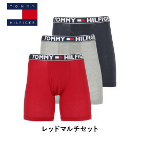 【3枚セット】 トミーヒルフィガー トミー ヒルフィガー TOMMY HILFIGER 前開き ロング ボクサーパンツ メンズ ブランド アンダーウェア 下着 おすすめ 人気 ツルツル 長め 無地 男性 プレゼント 彼氏 父 ギフト まとめ買い 父の日 誕生日 あす楽 50代 定番 大きいサイズ