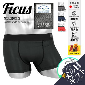 【セール☆45％OFF】FICUS フィークス ボクサーパンツ メンズ アンダーウェア 下着 ツルツル 派手 速乾 おすすめ 人気 無地 ブランド 男性 プレゼント メッシュ 父の日 誕生日プレゼント 父 ギフト すぐ乾く 丈夫 蒸れない 流行 父の日 誕生日 サラサラ 定番 大きいサイズ