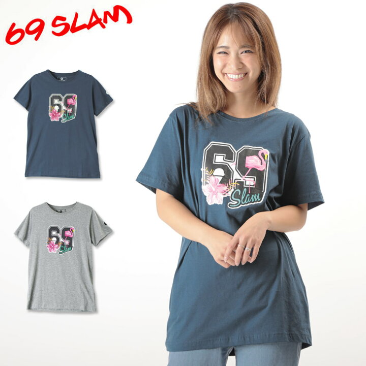 楽天市場 メール便 69slam ロックスラム Tシャツ ブランド メンズ 半袖 クルーネック トップス Uネック 丸首 オシャレ かわいい サーフ 海 夏 プチギフト ルームウェア 誕生日プレゼント 父 ギフト 記念日 送料無料 父の日 レディース Crazy Ferret