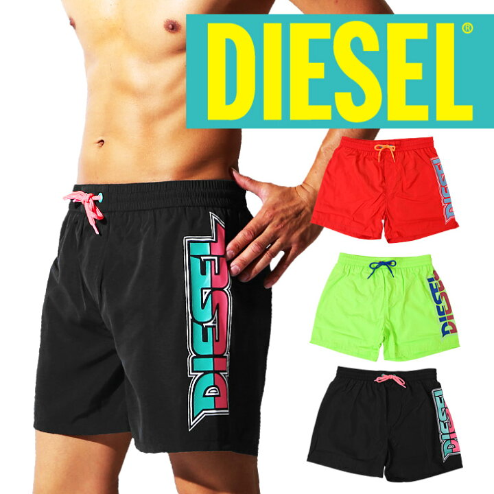 楽天市場 水着 メンズ サーフパンツ ブランド ディーゼル Diesel Bmbx Wave Logo 組無地 プール プチギフト 誕生日プレゼント 父 男性 ギフト 海パン 誕生日 プレゼント ショートパンツ ハーフパンツ 半パン 短パン ショーツ Crazy Ferret