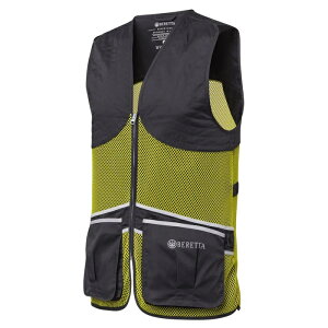 �x���b�^ �t�����b�V�� �x�X�g�i �O���[ x �C�G���[�j/Beretta Full Mesh Shooting Vest - Ice grey & Sulphur spring