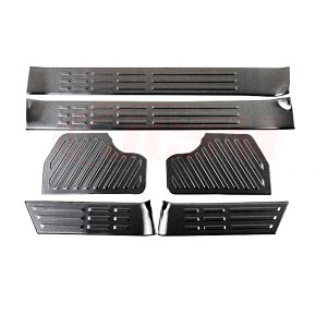 【P10倍|9/4-9/11】JCSM ランクル250 トヨタ新型ランドクルーザー 250 サイドステップ スカッフプレート 内側6pセット 304ステンレス製 インナーレゲッチスカッフプレート ガーニッシュ インナー