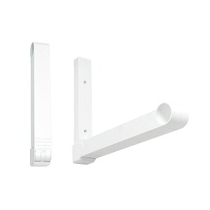チョイ干し!HOSETA(ホセタ) 簡単壁付ものほし アームタイプ(2個で1セット) LG30×10セット 幅4.2cm×高さ30.1cm 耐荷重8kg【ホワイト 耐荷重8kg 室内 屋内 壁取付 物干し 家庭用 タカラ産業 ※竿は付属