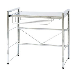 頑丈ステンレス伸縮天板ラック 2段 DS99【日本製 足立製作所 キッチンラック ステンレスラック 収納ワゴン キッチン収納 レンジ収納 収納棚】