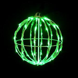 3Dモチーフ ラインボール NEWバージョン 30cm 緑 L3D906A-G【コロナ産業 イルミネーション モチーフ LED 照明 ライト ガーデン装飾 ラインボール】