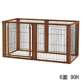 【個人宛配送可】ペット用 木製3WAYサークル 6面 90H (175×81×H91cm)【超小型犬 小型犬 中型犬 大型犬 体重目安40kg以下 犬 ペット サークル ゲート 仕切り 木製 リッチェル】