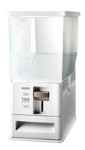 計量米びつ 12kg型 洗える米びつ ホワイト ( ライスストッカー 10kg )【レバーでラクラク計量できる米びつ】