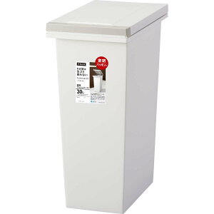 エバン プッシュペール 30L ホワイト【ゴミ箱 ダストボックス プッシュ式 丸型 室内用 白】