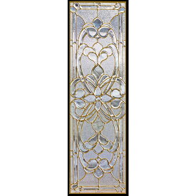 ステンドグラス SH-B03 Bサイズ W480×H1625×T20mm ケーム色：ゴールド 【強化ガラス 三層構造 手作り オーダーメイド可 目隠し 防犯 防音 断熱 壁 窓 ドア 屋外 屋内 室内 インテリア エクステリア セブンホーム】