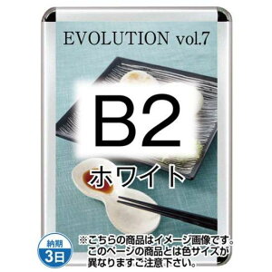 ポスターグリップ44R(屋外用・パックシートあり) B2ホワイト TSK-PG-44R-B2W(P)【フレームサイズW575×H788mm フレーム幅44mm 角丸タイプ ポスターフレーム 常磐精工】