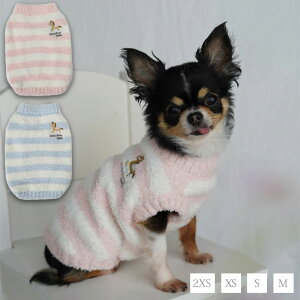 BABY木馬柄マシュマロニット 2XS/XS/S/M CRAZYBOO Baby(クレイジーブー ベビー) 子犬用 パピー 犬服 トイプードル チワワ ポメラニアン CBbaby22AW