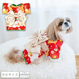 菊柄着物 XS/S/M/L/XL/XXL/DXS/DS/DM CRAZYBOO -クレイジーブー- 犬服 ドッグウェア お正月 CB24AW