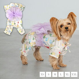 アサガオ柄甚平 XS/S/M/L/XL/XXL CRAZYBOO -クレイジーブー- 犬服 ドッグウェア トイプードル チワワ ポメラニアン CB25SS