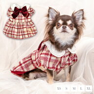 【CRAZYBOO公式】【先行予約】チェックツイードワンピ XS/S/M/L/XL クレイジーブー 犬服 ドッグウェア 小…