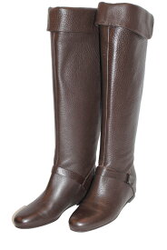 定価9万円　新品EMPORIO ARMANIエンポリオアルマーニ 牛革レディス ロングブーツ size36/ブラウン XEDN07 XQ818 　イタリア製