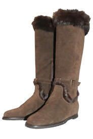 定価11万円　新品 BLUGIRL ブルーガール　スウェードロングブーツ size36ブラウン