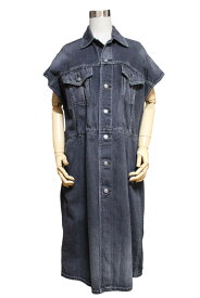 [中古]MINED マインデニム　デニムワンピース　ブラック