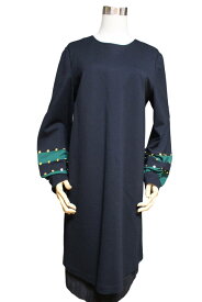 [中古]TORY BURCH トリーバーチ　ジャージーワンピース　ブラックL/G ris