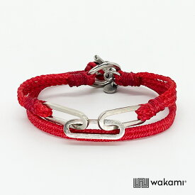 [wakami] ワカミ ブレスレット 2ストランド waan2023-01-01 RED レッド 男女兼用 ユニセックス 2Strand Bracelet アクセサリー