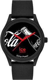[ICE WATCH] アイスウォッチ 腕時計 COCA-COLA&ICE-WATCH - コカ・コーラ&アイスウォッチ アイコニック ブラック（ミディアム） 018512 ＜メンズ ユニセックス Ice solar 太陽電池 ソーラー＞