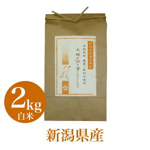 新米 米 お米 2Kg こしひかり 自然栽培 大地の力で育てた コシヒカリ 白米 送料無料 贈物 のし対応 令和7年産 新潟 農家直送 プレゼント 送料無料 無肥料 無農薬 お取り寄せ 人気 お内 祝い 御