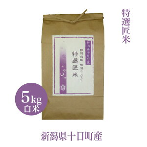 新米 米 5Kg 令和7年産 こしひかり 特別栽培 魚沼 コシヒカリ 特選匠米 白米 お米 魚沼 お祝い 新潟 農家直送 お祝い プレゼント ギフト 送料無料 天日塩 20g1袋プレゼント おいしいお米 産地直