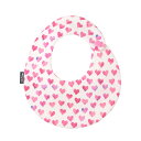 【メール便可】ベビースタイ ハート柄 まる型★ビブ Bib オーガニックコットン 赤ちゃん よだれかけ おしゃれ ベビー 出産祝い お祝い …