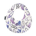 【メール便可】ベビースタイ ハイヒールラベンダー柄 まる型★ビブ Bib オーガニックコットン 赤ちゃん よだれかけ おしゃれ ベビー 出…