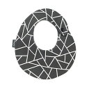 【メール便可】ベビースタイ モードブラック柄 まる型★ビブ Bib オーガニックコットン 赤ちゃん よだれかけ おしゃれ ベビー 出産祝い…