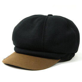 大きいサイズ メンズ 帽子 キャスケット スウェット BIGWATCH ブラック/ブラウン ビッグワッチ つば付帽子 CAS-33 2020 UVケア